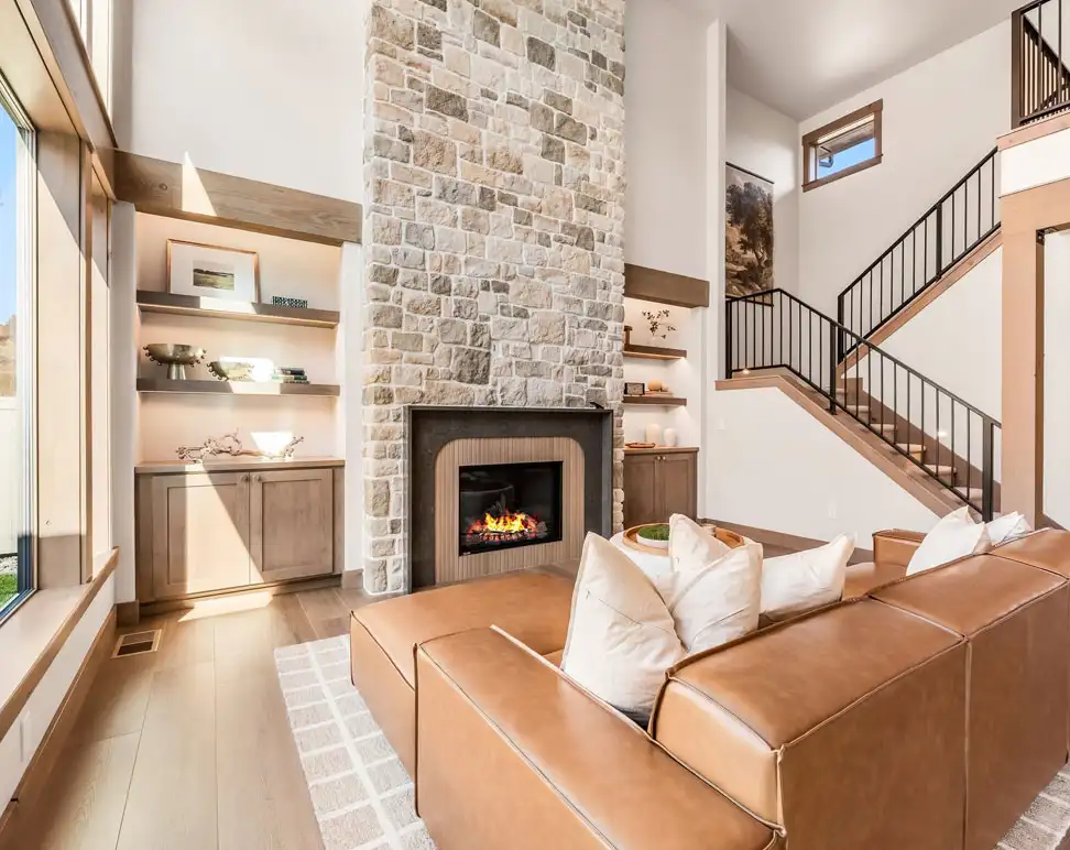 Parade-of-homes-living-room-small-image living room and fireplace in parade of homes home in CDA